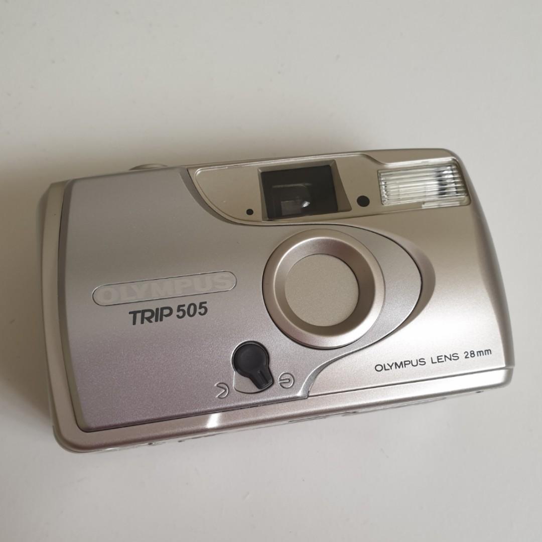 For Parts Olympus Trip 505 Compact 35mm Film Camera With Box and