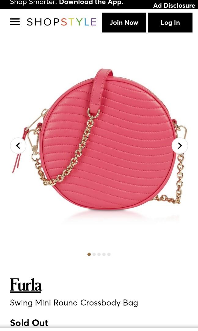ORIGINAL Furla Swing Round Crossbag (Peach / Rose pink), Luxury, Bags &  Wallets on Carousell