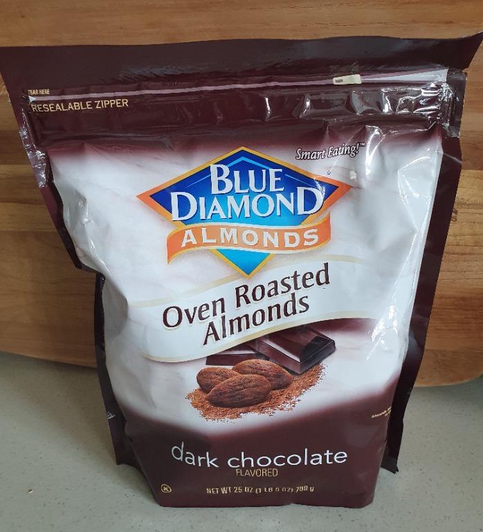 Dark Chocolate Cocoa Dusted Almonds, 25oz Bags, Blue Diamond Almonds Store