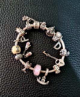 Pandora Charm bracelet with 14 charms