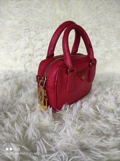 Prada Saffiano Galleria Small Red Lux, Luxury, Bags & Wallets on Carousell