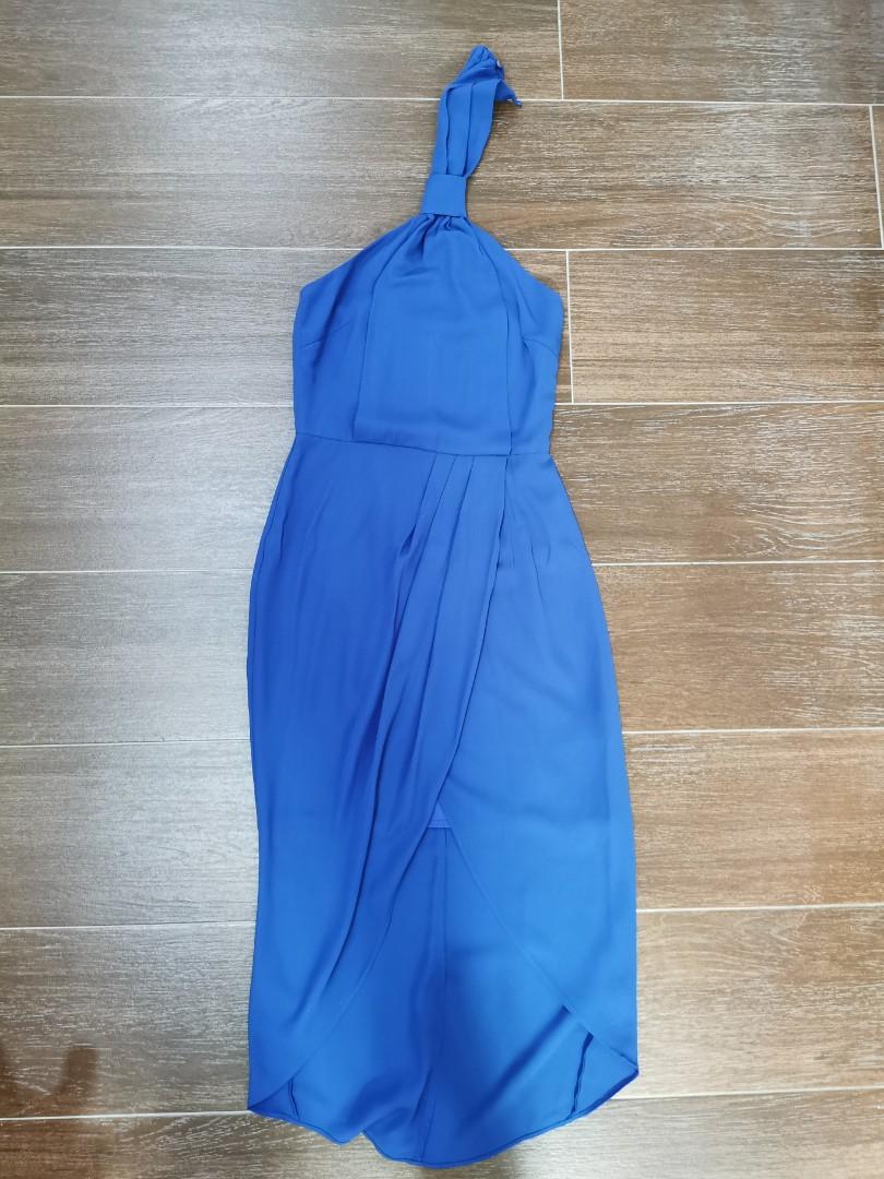 Preen and Proper Halter Blue Dress (Category: Dresses) located in Manila. Submitted by sgo713 (Listing ID 1096735073, Image 2). Description: Bought from Zalora as posted in screenshot with original price of Php2,039. It has never been used out only washed and tried at home..