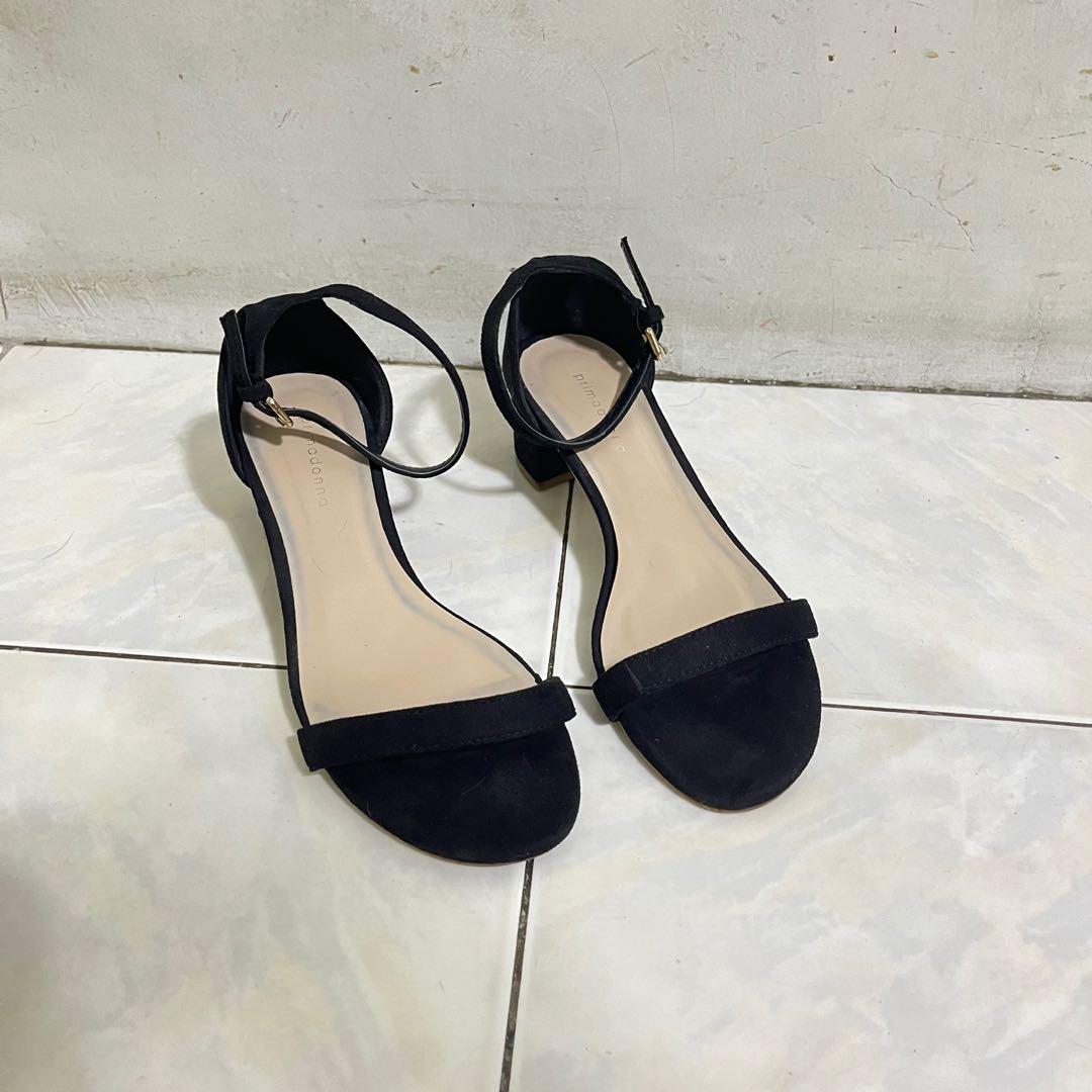 black one inch heels