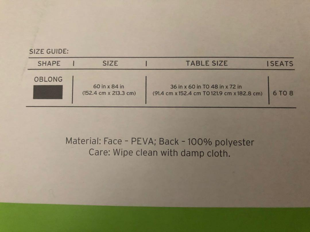 Printed Table Cloth 6-8 Seater (Category: Table Linen & Textiles) located in Angeles City. Submitted by mycl0set (Listing ID 1096742953, Image 3). Description: Please see photos for details.