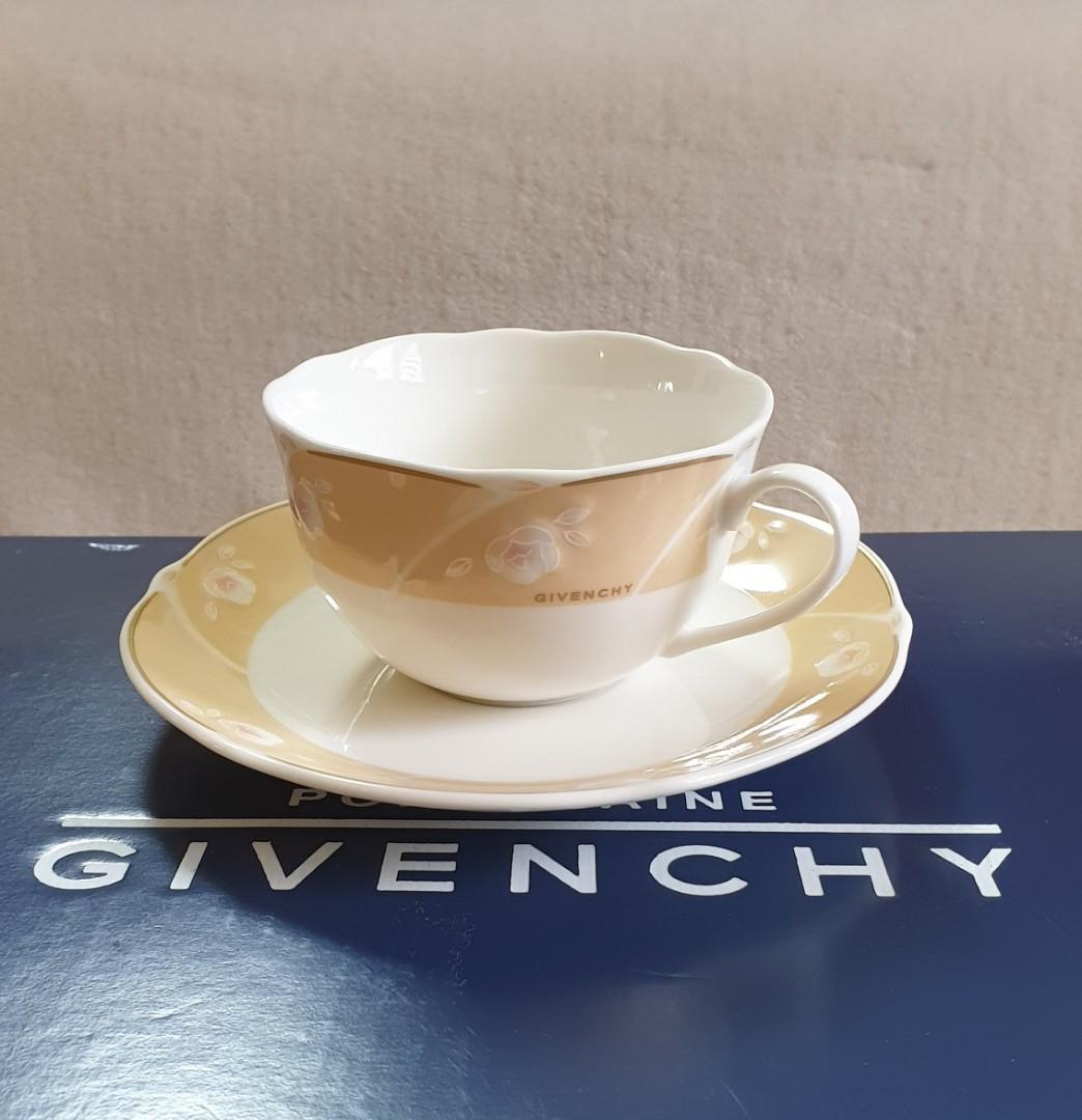 Rare Givenchy Peach Floral Tea Cup Set, Furniture & Home Living