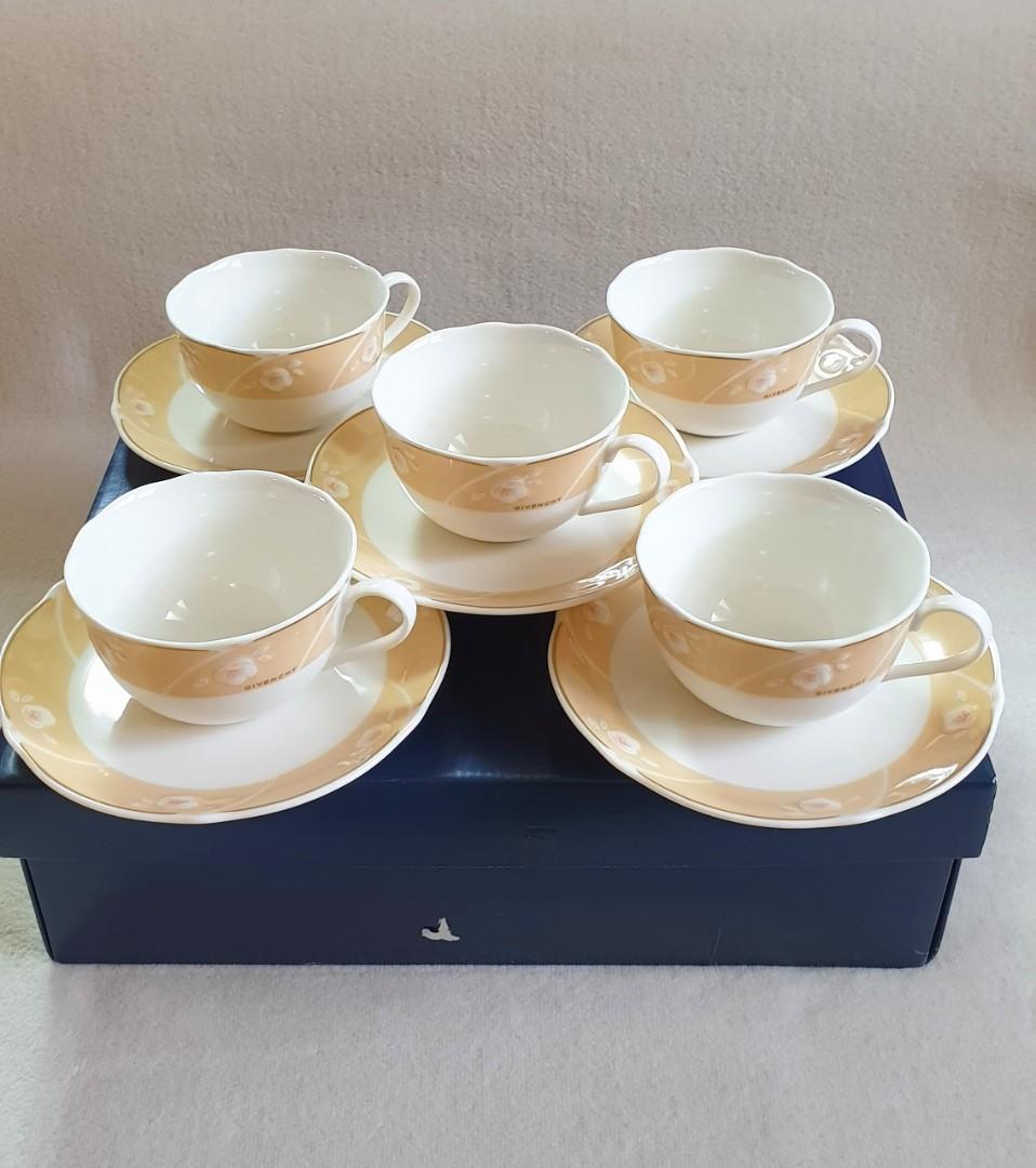 Rare Givenchy Peach Floral Tea Cup Set, Furniture & Home Living