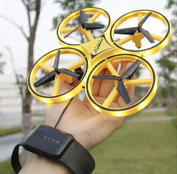 Hand sensor store drone with camera