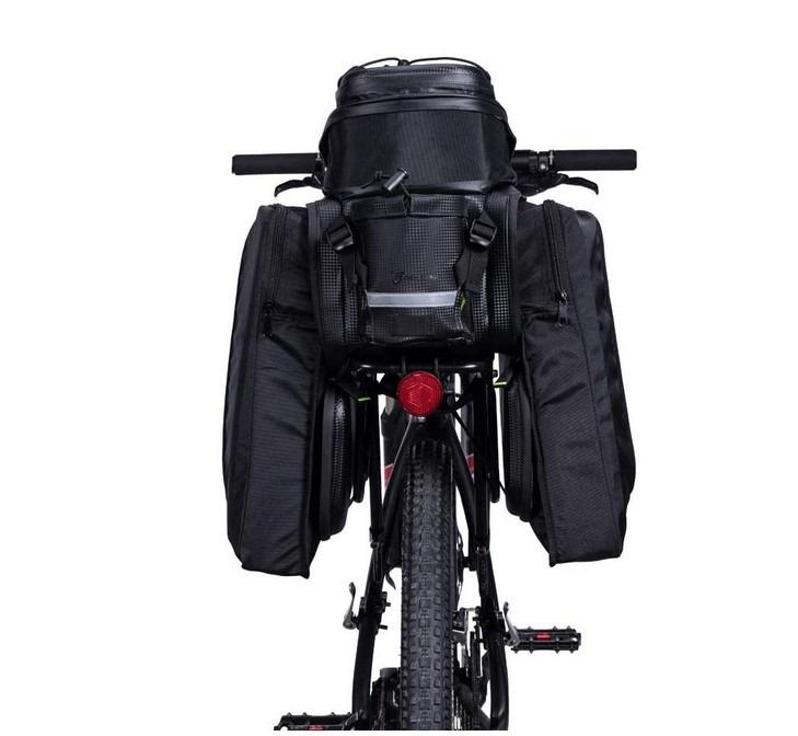 ROCKBROS Bike Rack Bag Trunk Bag Waterproof Carbon Leather Bicycle Rear Seat Cargo Bag Rear Pack Trunk Pannier Handbag Sports Equipment PMDs E Scooters E Bikes Other PMDs Parts on Carousell