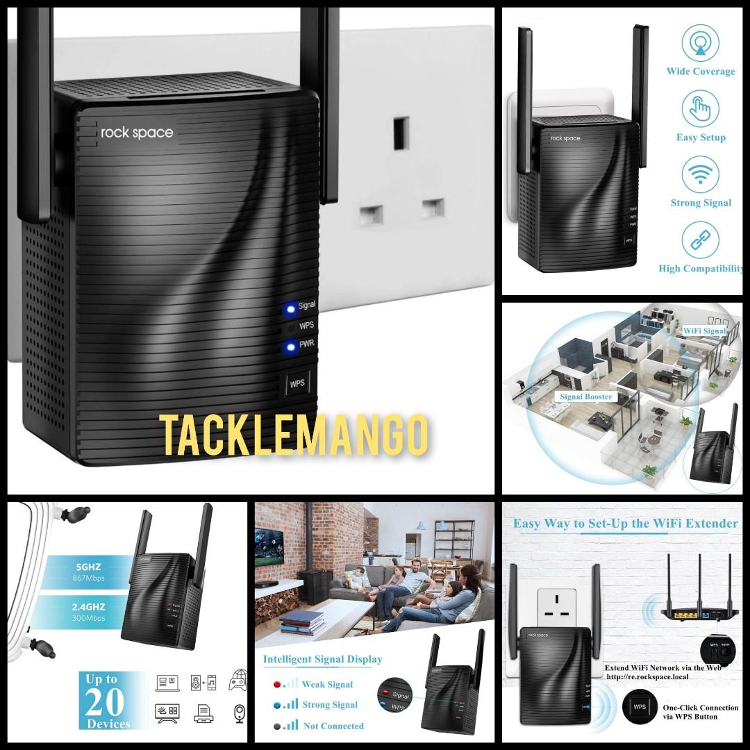 Rockspace ac1200 dual band wifi repeater clearance