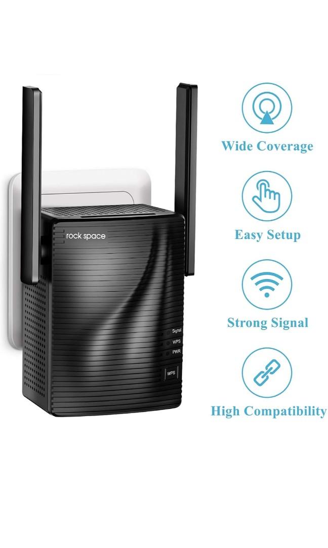 Rockspace AC1200 WiFi Range Extender, 1200Mbps Dual Band WiFi booster