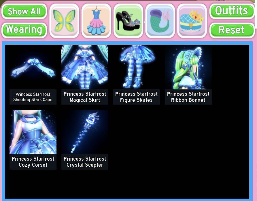 Royale High Princess Starfrost Set Video Gaming Gaming Accessories In Game Products On Carousell - roblox royale high princess starfrost set