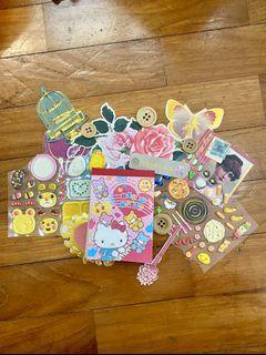 SCRAPBOOKING PAPER, STICKERS, BUTTONS + SMALL NOTEBOOK GRAB BAGS