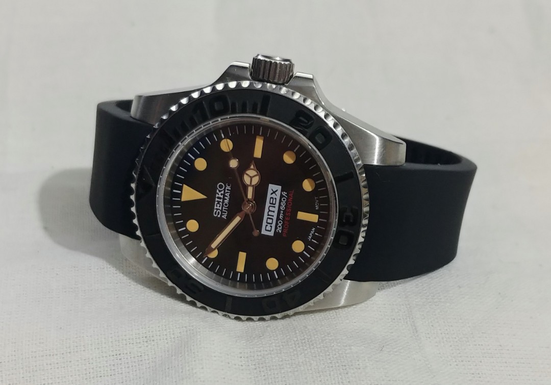 Seiko 'COMEX' Mod with NH35 movement, Luxury, Watches on Carousell