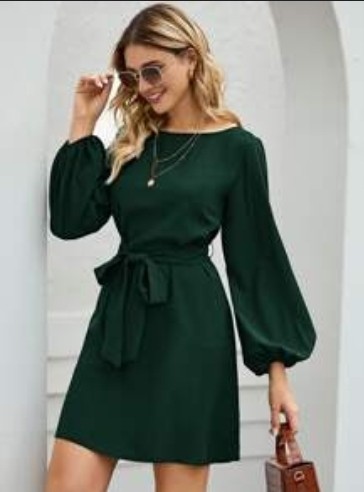 Shein green dress, Women's Fashion ...