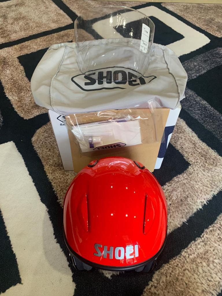 Shoei helmet Jstream ‘shine red’ S size to let go., Motorbikes on Carousell