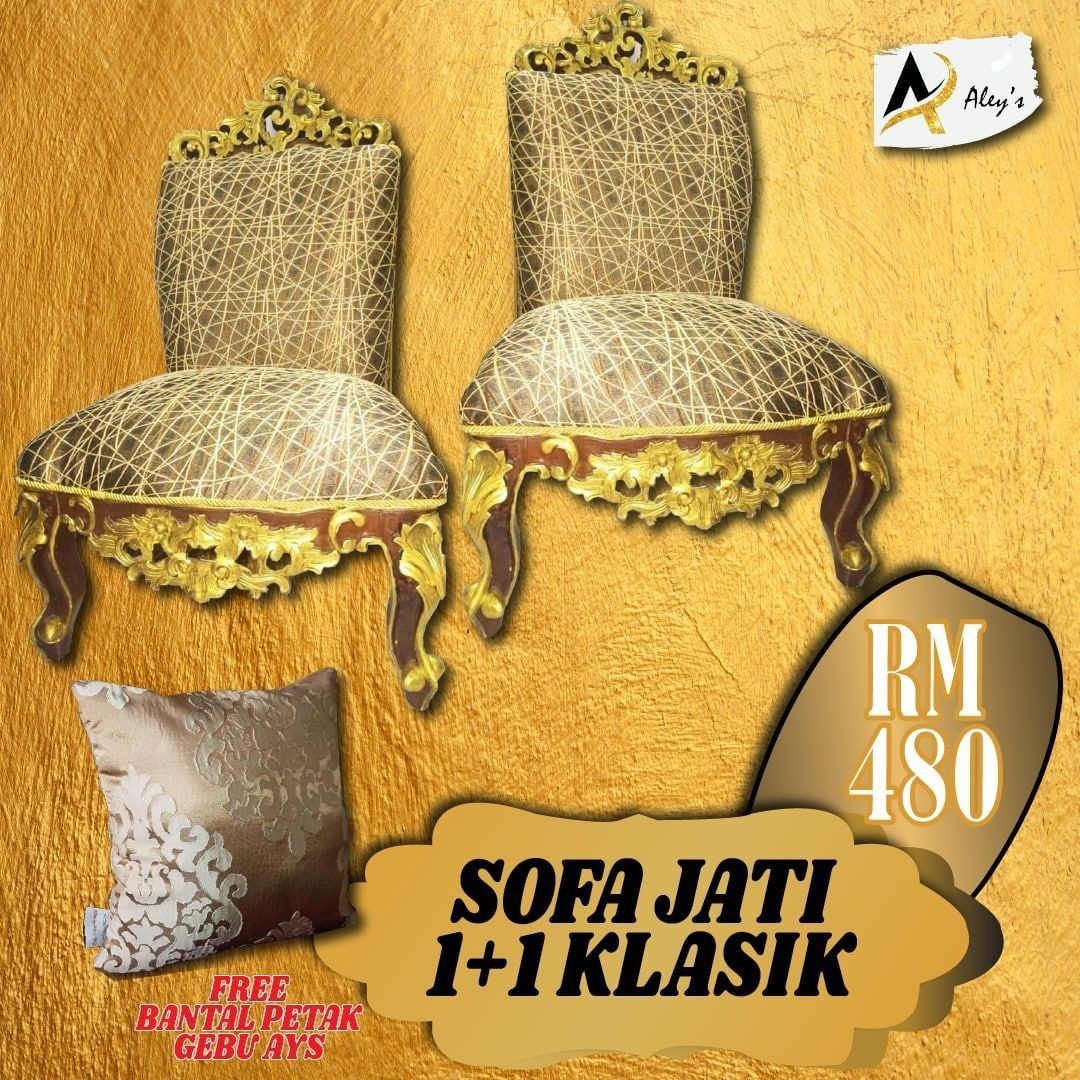 SOFA JATI 1+1 KLASIK, Furniture & Home Living, Furniture, Sofas on