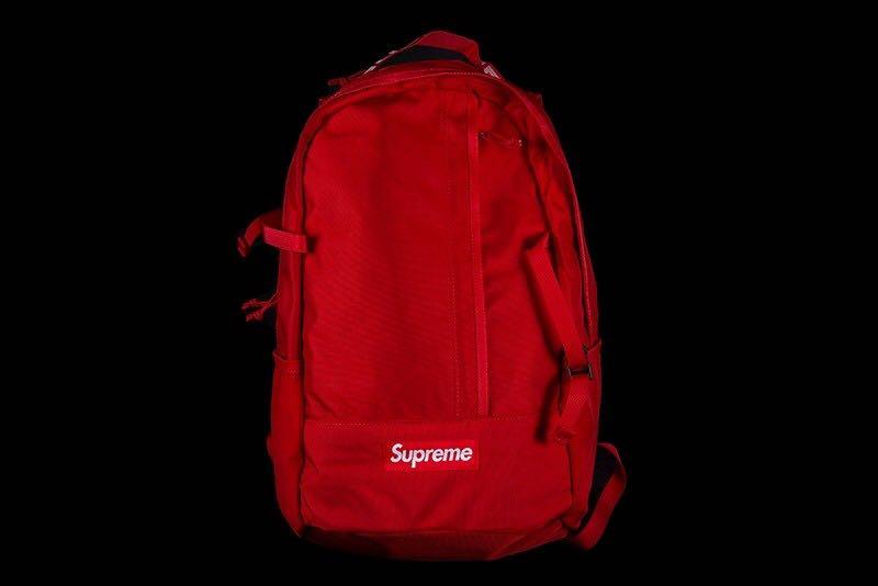 supreme 18ss backpack cordura red, 男裝, 袋, 腰袋、手提袋、小袋
