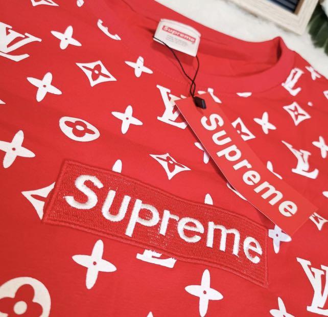 Supreme LV Red Shirt, Women's Fashion, Tops, Shirts on Carousell