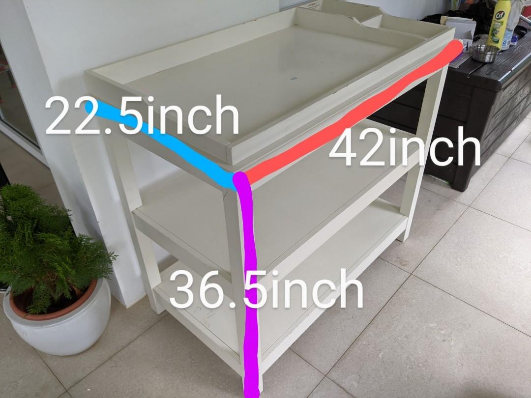 White company changing table clearance