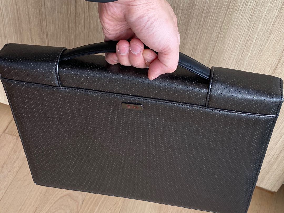 tumi portfolio leather