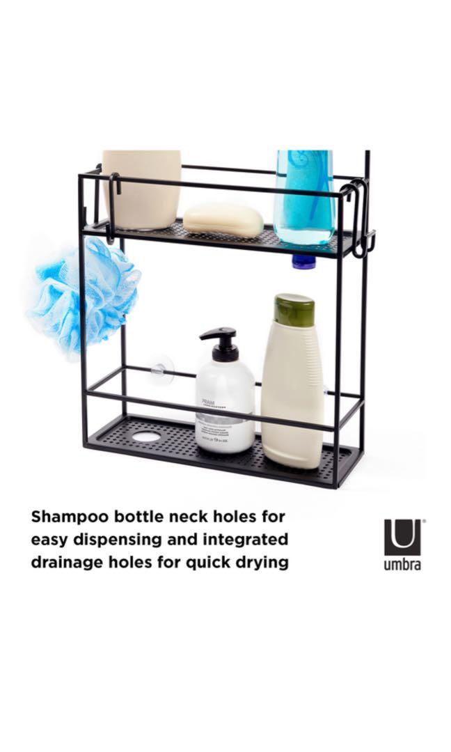 Umbra black steel shower caddy/shelf, Furniture & Home Living, Bathroom