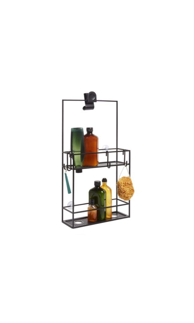 Umbra black steel shower caddy/shelf, Furniture & Home Living, Bathroom