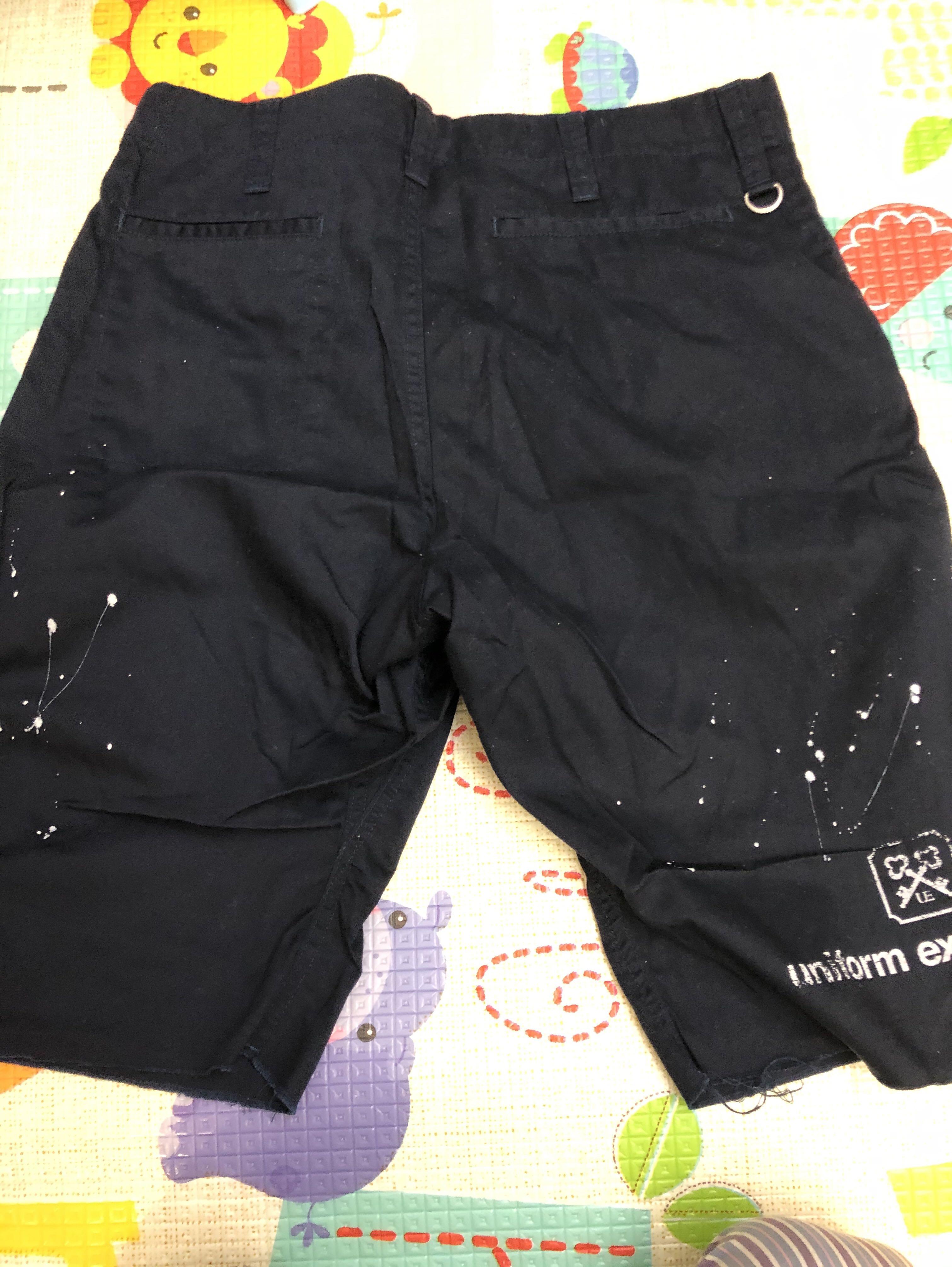 uniform experiment 17ss dripping shorts cargo size s navy, 男裝