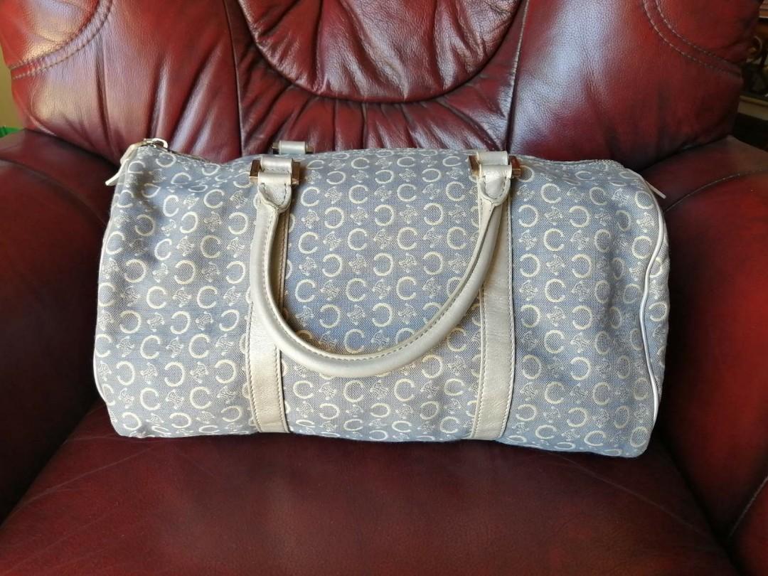 Vintage Celine Monogram Boston Handbag in Canvas (Category: Luxury Bags & Wallets) located in Imus. Submitted by rayemes (Listing ID 1096910565, Image 2). Description: • Preloved Vintage Celine Handbag • Material of bag is made up of canvas • Size is similar to speedy 30 • No rubs. Leather part is very intact • Zippers works well.