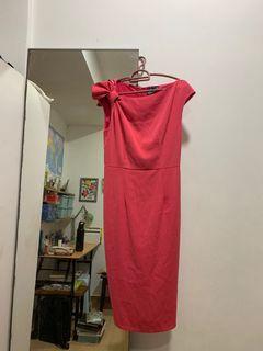 Vintage Party Dress with Bow (Size S)
