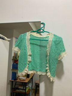 Vintage Knitted Cropped Cardigan