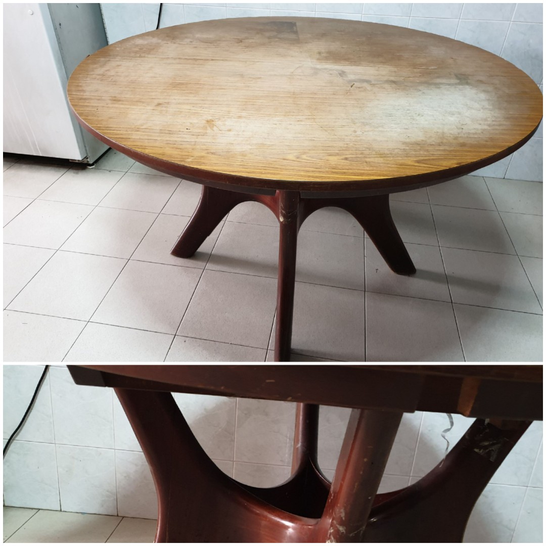 Vintage solid wood table, Furniture & Home Living, Furniture, Tables