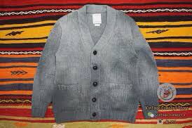 visvim 18aw selmer long cardigan uneven dye sweater size s grey
