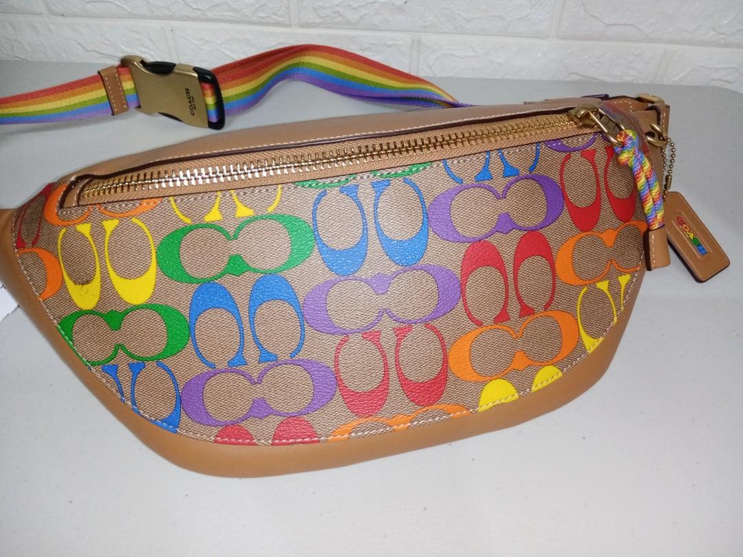 Warren belt bag new arrivals in rainbow signature canvas