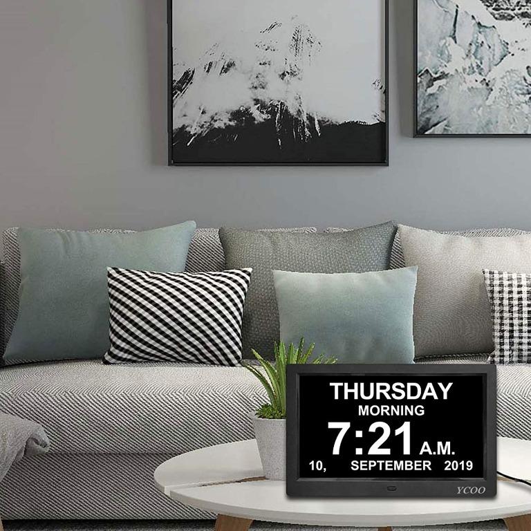 YCOO [New Version ] Digital Calendar Clock, Alarm Clock Memory Loss