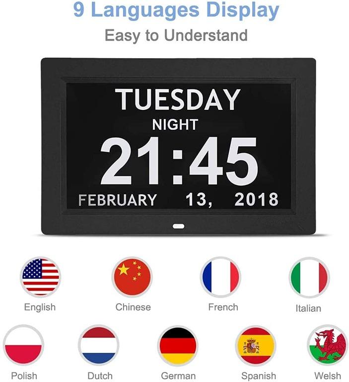 YCOO [New Version ] Digital Calendar Clock, Alarm Clock Memory Loss