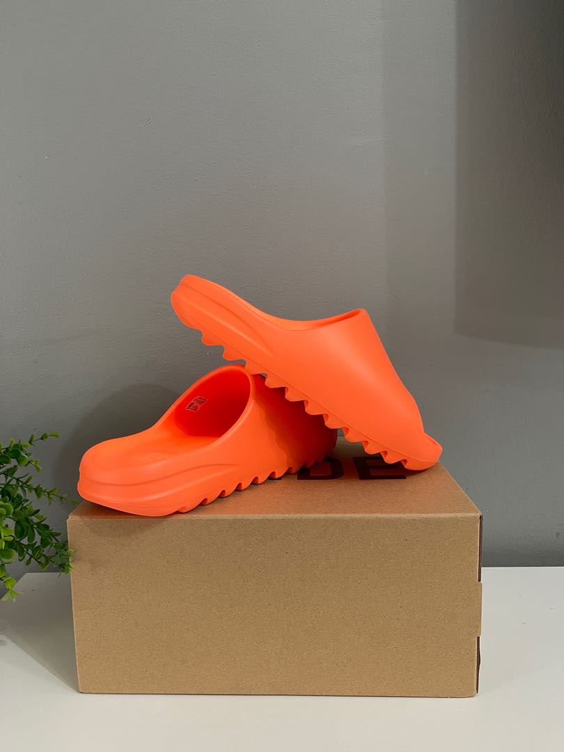 Yeezy orange slides deals