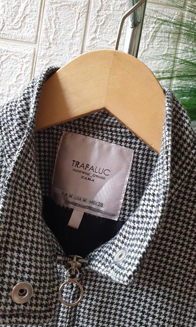 houndstooth bomber jacket