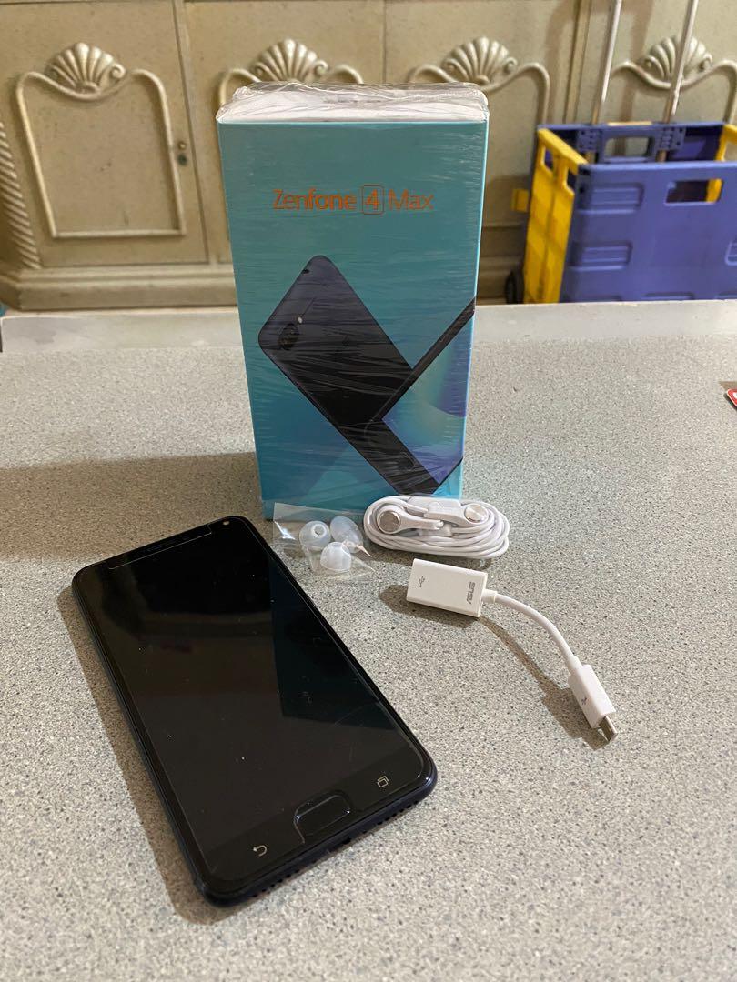 Zenfone 4 Max Asus (Category: Asus) located in San Juan City. Submitted by quickdolphin.0fab36 (Listing ID 1096722797, Image 2). Description: - used for 3 years only - with brand new earphones and USB adapter - with screen protector - good condition, no dents - 32 GB memory - LTE.