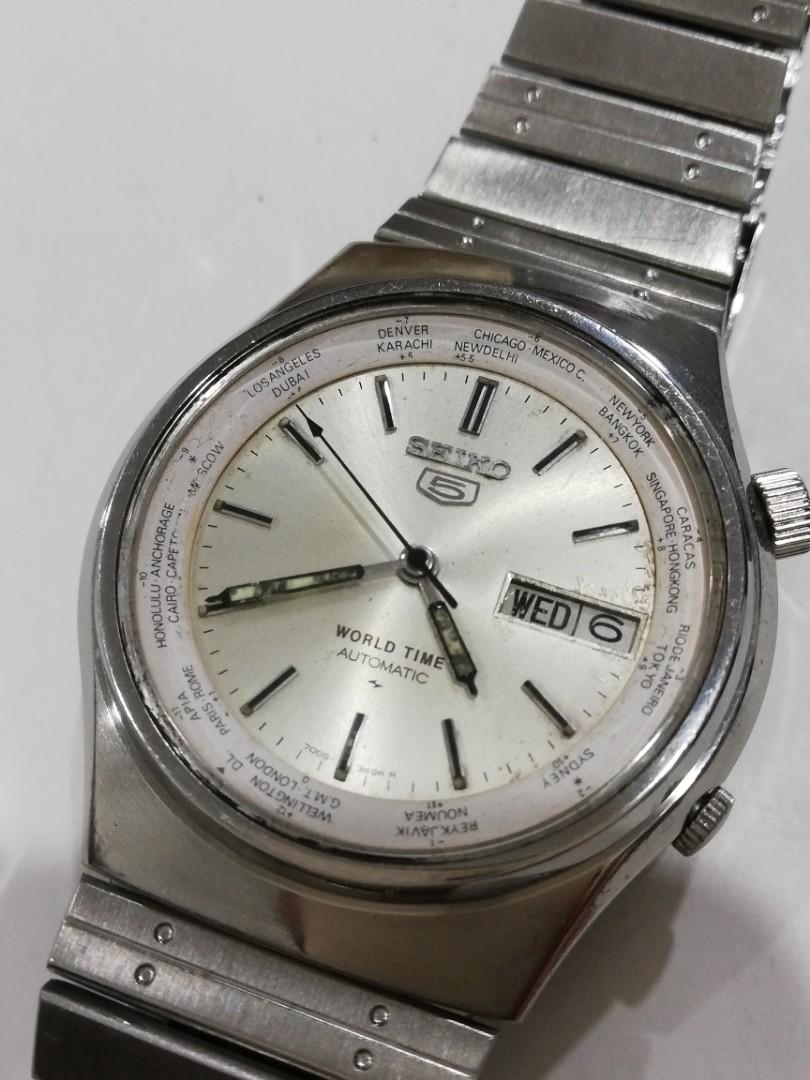 366)Seiko World Time Vintage 7009-886A, Men's Fashion, Watches &  Accessories, Watches on Carousell