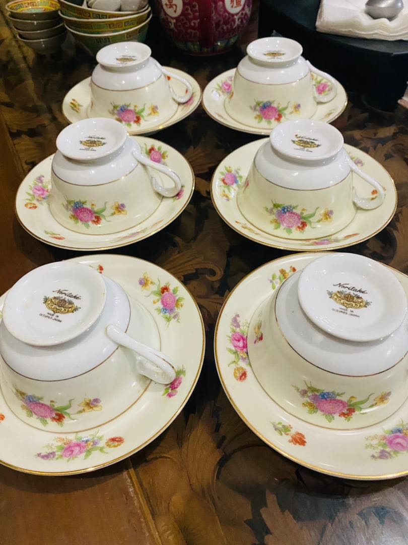 6 pcs Noritake tea cup Furniture Home Living Home Decor Vases