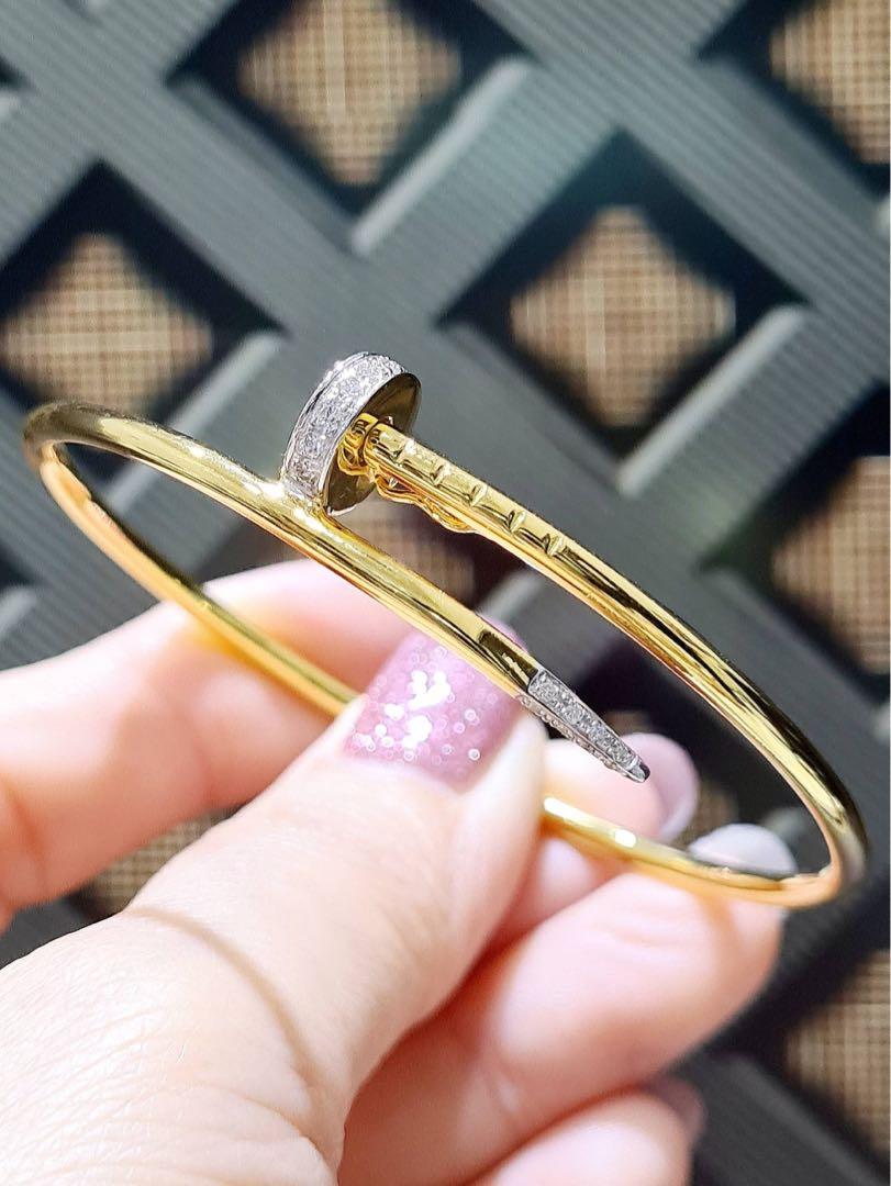 White gold cartier cheap nail bracelet