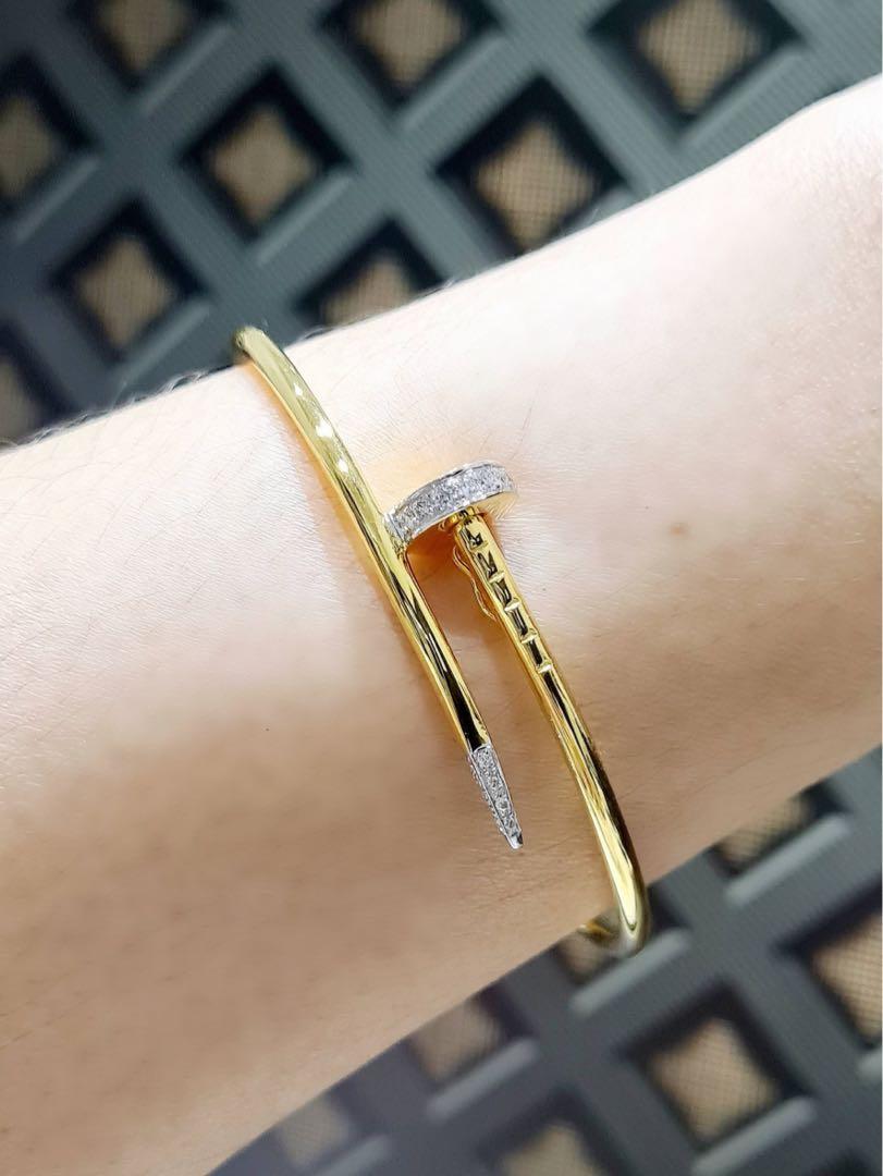White gold sale nail bracelet