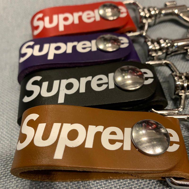 實體店交收supreme webbing keychain leather key loop, 女裝, 手錶及