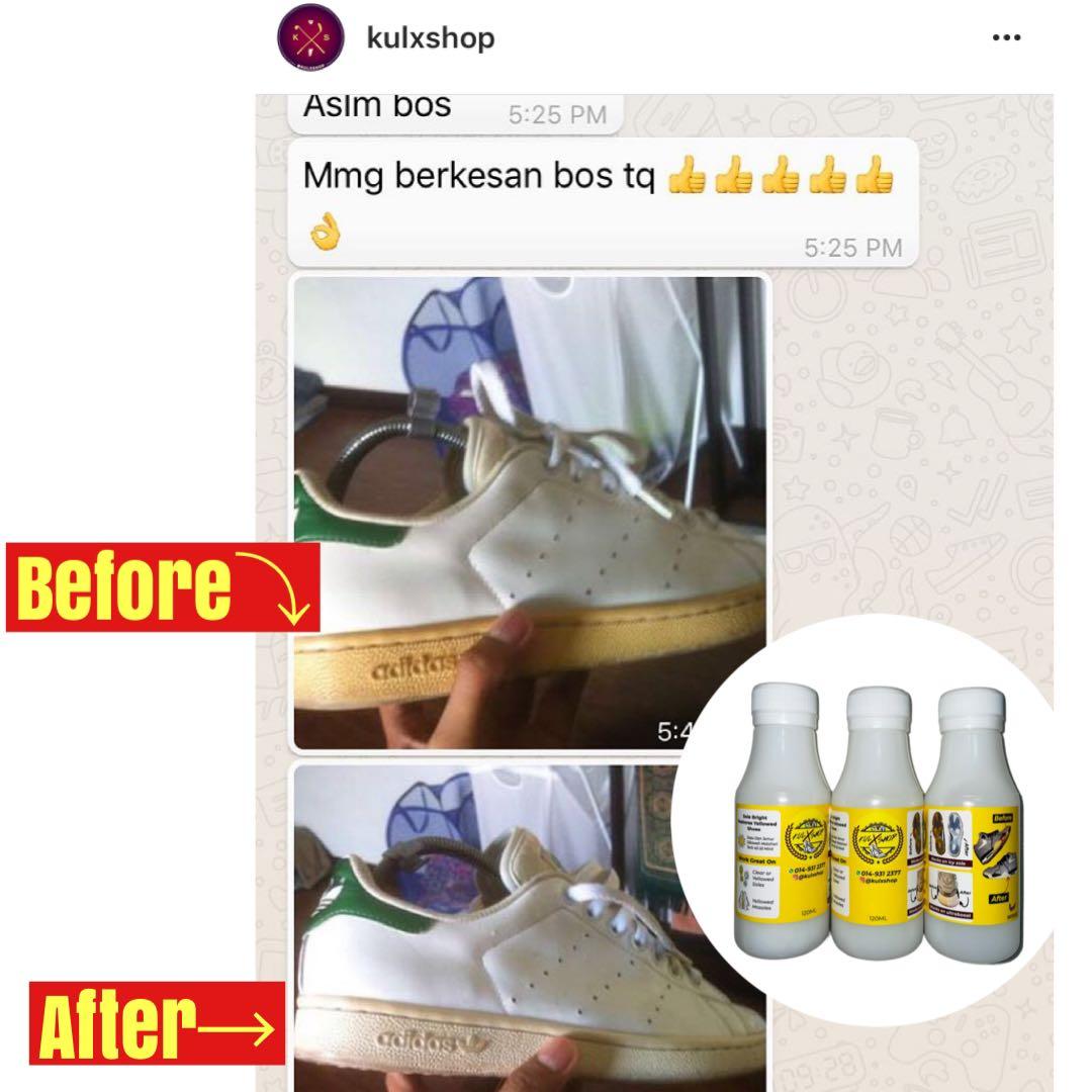 Adidas Ultra boost NMD sole unyellowing kuning cuci putihkan ubat kasut  sabun repaint acrylic diy angelus chemical sole bright, Men's Fashion,  Footwear, Dress shoes on Carousell