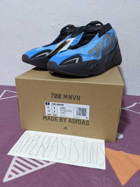 adidas YEEZY BOOST 700 MNVN Bright Cyan, Men's Fashion, Footwear, Sneakers  on Carousell