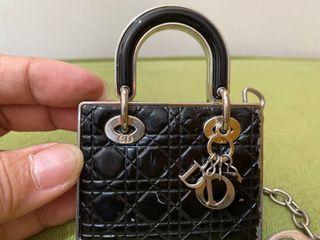 Authentic Lady Dior Keychain Charm