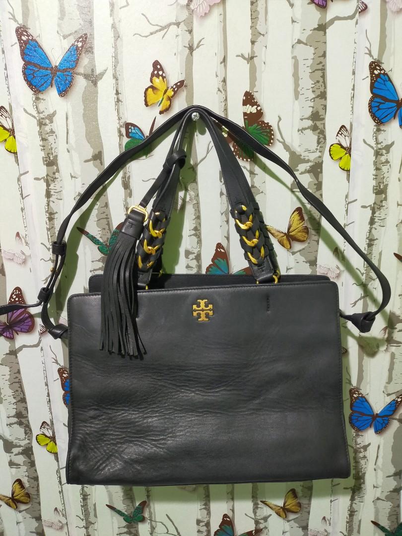 authentic tory burch 💯 two way bag pure leather, Luxury, Bags & Wallets on  Carousell