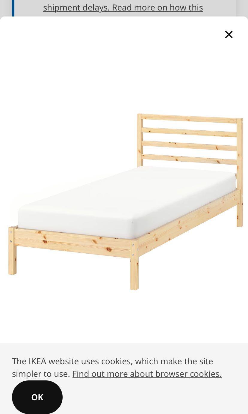 bed frame mattress from ikea furniture home living furniture bed frames mattresses on carousell