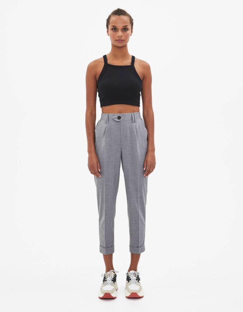 Bershka pants tailored trousers with 