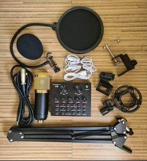 BM-800 Set Condenser Microphone with V8 Audio Sound Card 🎤🎧🎼🎸